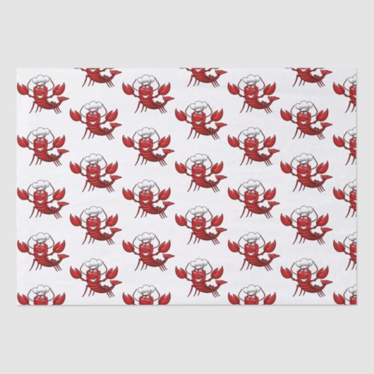 Niedliches Hummerboil-Party Seidenpapier (Vorderseite)