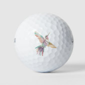 Niedliches Hummingbird Aquarellfarben-Illustration Golfball (Vorderseite)