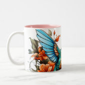 Niedliches Hummingvogel-Design Zweifarbige Tasse (Links)