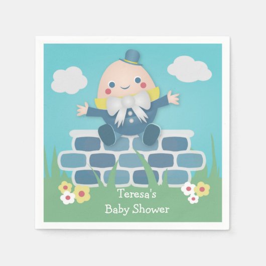 Niedliches Humpty Dumpty Baby Duschpapier Napkins Serviette (Vorderseite)