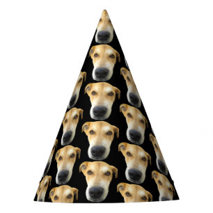 Niedliches Hund Foto Geburtsdatum Partyhütchen