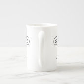 Niedliches Hund-Foto mit Boho-Rahmen und Text Porzellantasse (Rückseite)