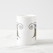 Niedliches Hund-Foto mit Boho-Rahmen und Text Porzellantasse (Vorderseite)