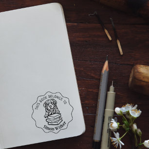 Niedliches Hundbuch der Pyrenäen Gummistempel
