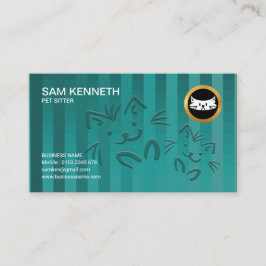 Niedliches Hündchen-Gewirr-cyan-blauer Visitenkarte