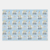 Niedliches Hunde Baby Blue Toys Geschenkpapier Set (Vorderseite 3)