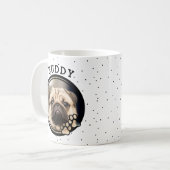Niedliches Hunde-Foto in Doppelgrenzenrahmen Kaffeetasse (Vorderseite Links)