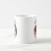 Niedliches Hunde-Foto in Rosa-Rosa-Rahmen Kaffeetasse (Mittel)