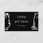 niedliches Hunde- und Katzenfutter Visitenkarte (Vorderseite)