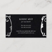 niedliches Hunde- und Katzenfutter Visitenkarte (Rückseite)