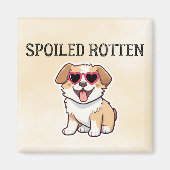 Niedliches Hundebonat in Rotten verspottet Magnet (Vorne)