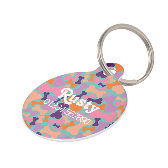 Niedliches Hundebonenmotiv Haustiermarke (Seite)