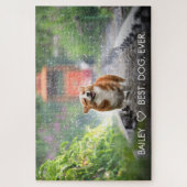 Niedliches Hundebüt Foto Personalisierte Haustiere Puzzle (Vertikal)