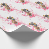 Niedliches Hundebüt Geschenkpapier (Ecke)