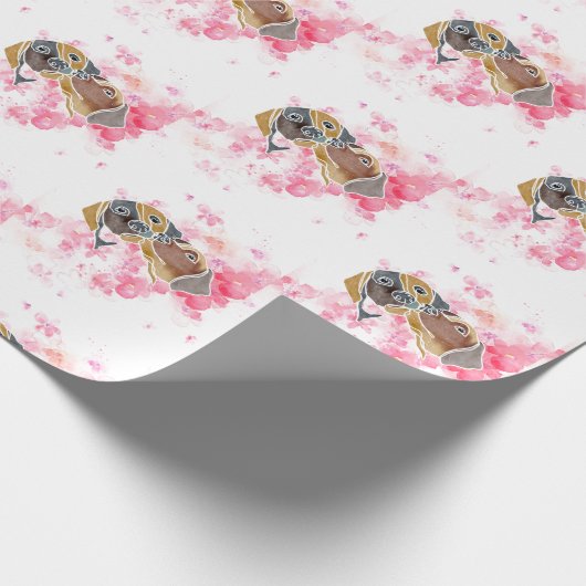 Niedliches Hundebüt Geschenkpapier (Ecke)