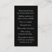 Niedliches Hundebüt und Hausgebäck Visitenkarte (Rückseite)