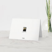 Niedliches Hundedenken auf der Karte (Rückseite)