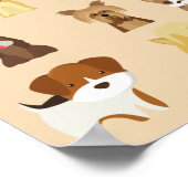 niedliches Hundedesign für Hundefreunde - Beige Rü Poster (Ecke)