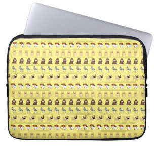 niedliches Hundedesign für Hundefreunde - gelb Laptopschutzhülle