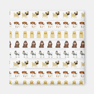 niedliches Hundedesign für Hundefreunde - weiß Magnet