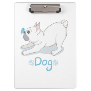 Niedliches Hundegeschenk Witziger Hund mit Schme Klemmbrett