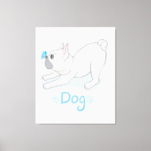 Niedliches Hundegeschenk   Witziger Hund mit Schme Leinwanddruck
