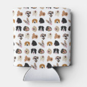 Niedliches Hundegesichtsbild Dosenkühler (Rückseite)