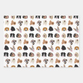 Niedliches Hundegesichtsbild Geschenkpapier Set (Vorderseite 3)