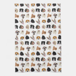 Niedliches Hundegesichtsbild Geschirrtuch