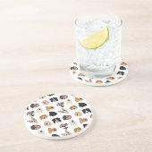 Niedliches Hundegesichtsbild Getränkeuntersetzer (Seite)