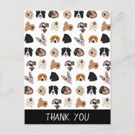 Niedliches Hundegesichtsbild Postkarte