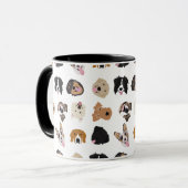 Niedliches Hundegesichtsbild Tasse (Vorderseite Links)