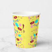 Niedliches Hundehalsband- und Knochendesign Pappbecher (Rechts)