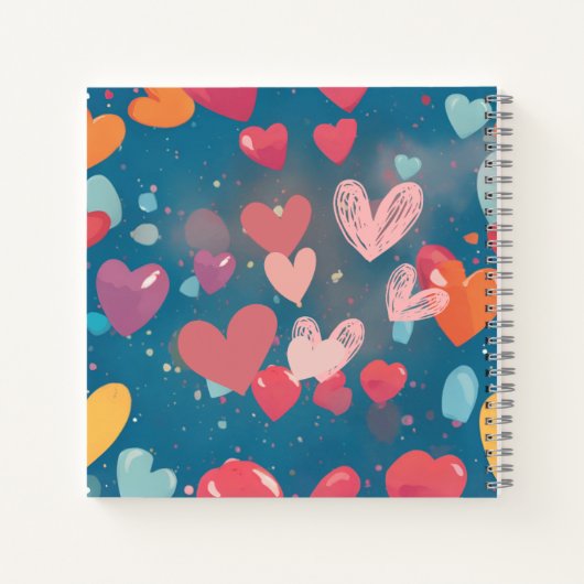 "Niedliches Hundeheft mit Herz im Hintergrund Notizblock (Rückseite)