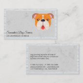 Niedliches Hundelogo | Mauerstreifen Visitenkarte (Vorne/Hinten)