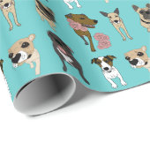 Niedliches Hundemuster Geschenkpapier (Rolleneckpunkt)