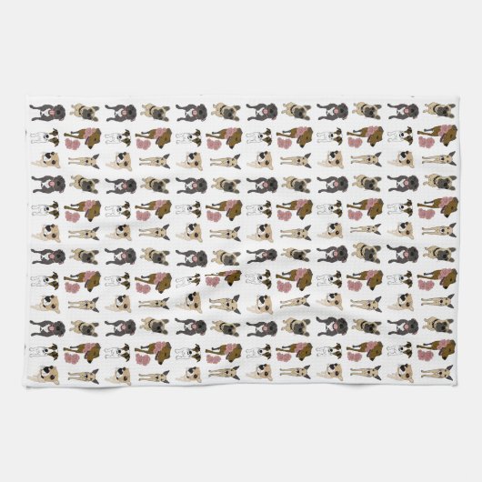 Niedliches Hundemuster Handtuch (Horizontal)