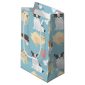 Niedliches Hundemuster Kleine Geschenktüte (Vorderseite Schrägansicht)
