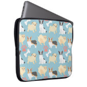 Niedliches Hundemuster Laptopschutzhülle (Vorne Rechts)