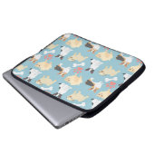 Niedliches Hundemuster Laptopschutzhülle (Vorne Knopf)