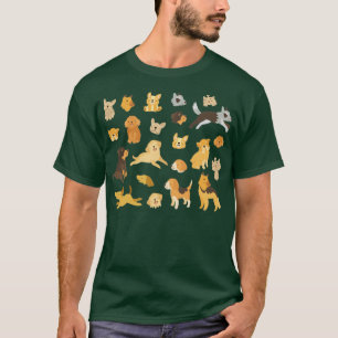 Niedliches Hundemuster T-Shirt