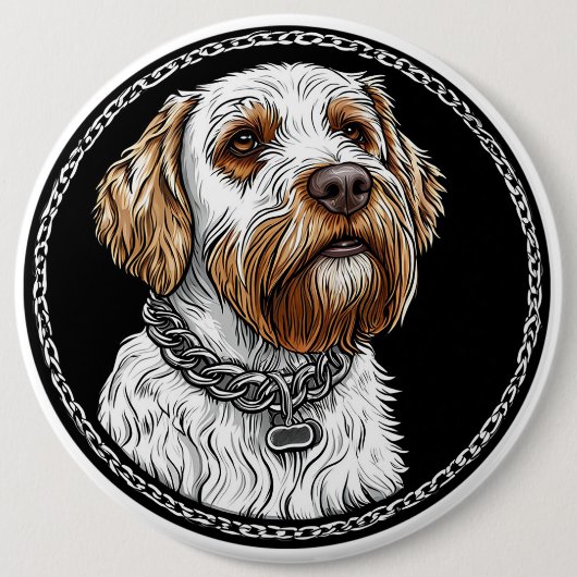 Niedliches Hundeportrait Button (Vorderseite)