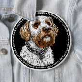 Niedliches Hundeportrait Button (Beispiel)
