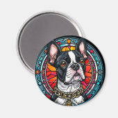 Niedliches Hundeportrait Magnet (Vorderseite/Rückseite)