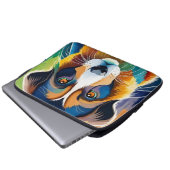 Niedliches Hundeportrait nah Laptopschutzhülle (Vorne Knopf)