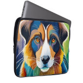 Niedliches Hundeportrait nah Laptopschutzhülle (Vorne Rechts)