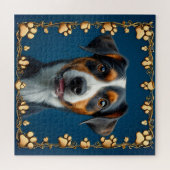 Niedliches Hundeportrait Puzzle (Horizontal)