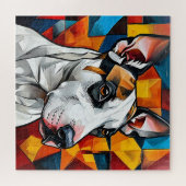 Niedliches Hundeportrait Puzzle (Horizontal)