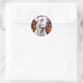 Niedliches Hundeportrait Runder Aufkleber (Tasche)