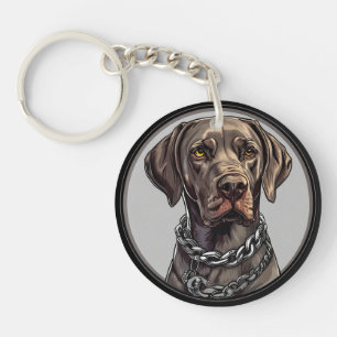 Niedliches Hundeportrait Schlüsselanhänger
